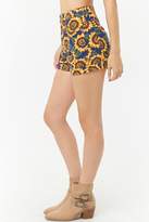 Thumbnail for your product : Forever 21 Sunflower Print Cuffed Shorts