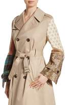 Thumbnail for your product : Junya Watanabe Patterned Sleeve Trench Coat