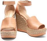 Thumbnail for your product : Stuart Weitzman Soho Jute Leather Wedge Espadrille Sandals