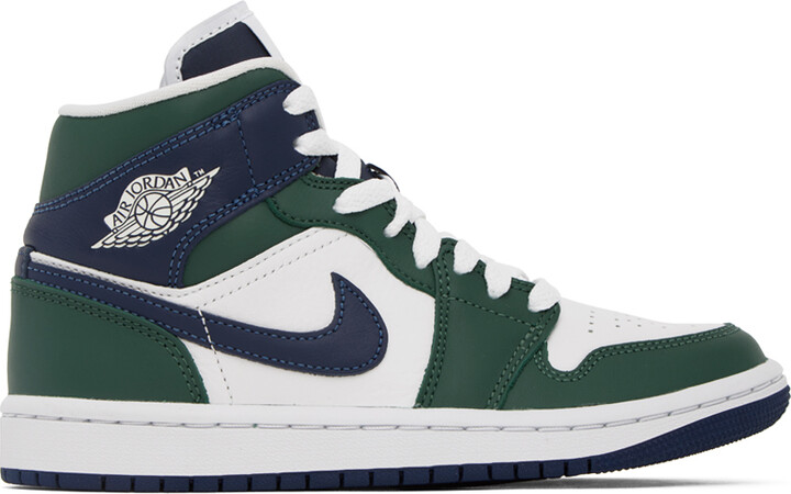 green black and white jordans