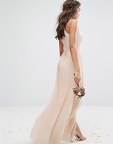 Thumbnail for your product : TFNC bridesmaid exclusive pleated maxi dress in pearl pink