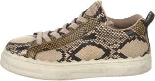 Chloé Snakeskin Animal Print Sneakers