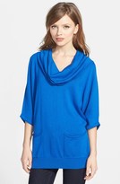 Thumbnail for your product : Chaus Cowl Neck Two-Pocket Tunic Sweater