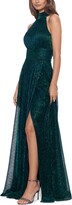 Thumbnail for your product : Betsy & Adam Metallic Halter Gown