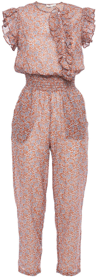 floral cropped jumpsuit