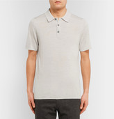 Thumbnail for your product : NN07 Walter Mélange Wool Polo Shirt