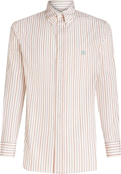 Etro Striped Long-Sleeved Shirt - ShopStyle