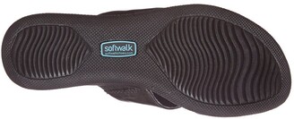 SoftWalk 'Tillman' Leather Cross Strap Slide Sandal