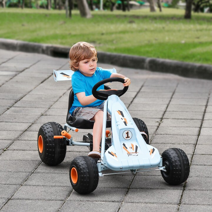 Child's Pedal Go Kart Manual Car with Brake Gears Steering Wheel