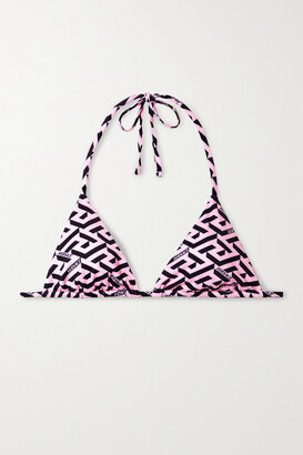 Versace - Printed Triangle Bikini Top - Pink