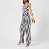 Thumbnail for your product : Armani Exchange Women's Striped Ponte Jumpsuit