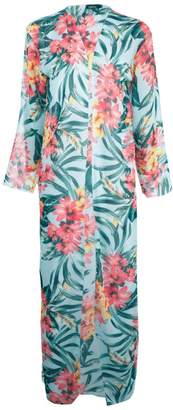 boohoo Sophie Maxi Tropical Kimono