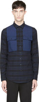 Thumbnail for your product : DSquared 1090 Dsquared2 Blue & Black Flannel Color Block Shirt