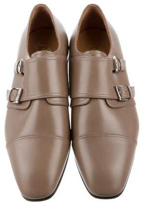 Christian Louboutin Leather Monk Strap Loafers