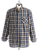 Thumbnail for your product : Black Brown 1826 Plaid Cotton Button-Down Shirt