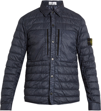 Stone Island Logo-patch quilted-down jacket