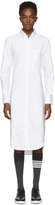 Thumbnail for your product : Thom Browne White Classic Button-Down Point Collar Shirt Dress