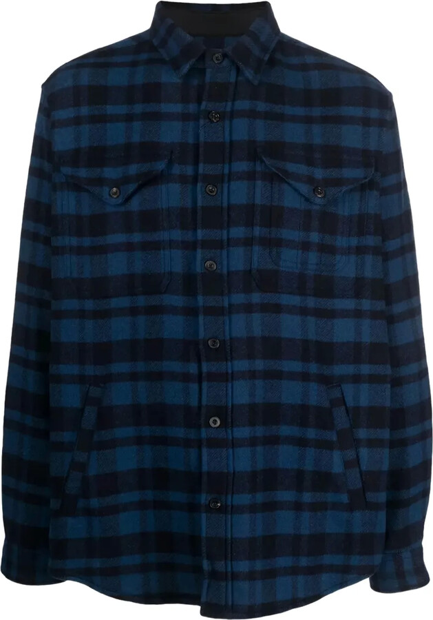 【Louren】standcollar check all in one Polo Ralph Lauren Checked Long-Sleeve Shirt - ShopStyle