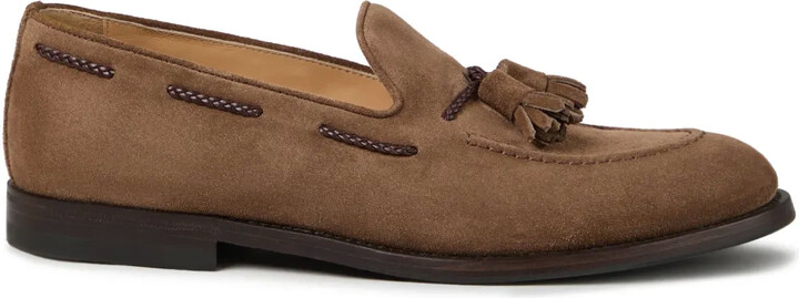 Brunello Cucinelli Tassel-Detail Suede Loafers