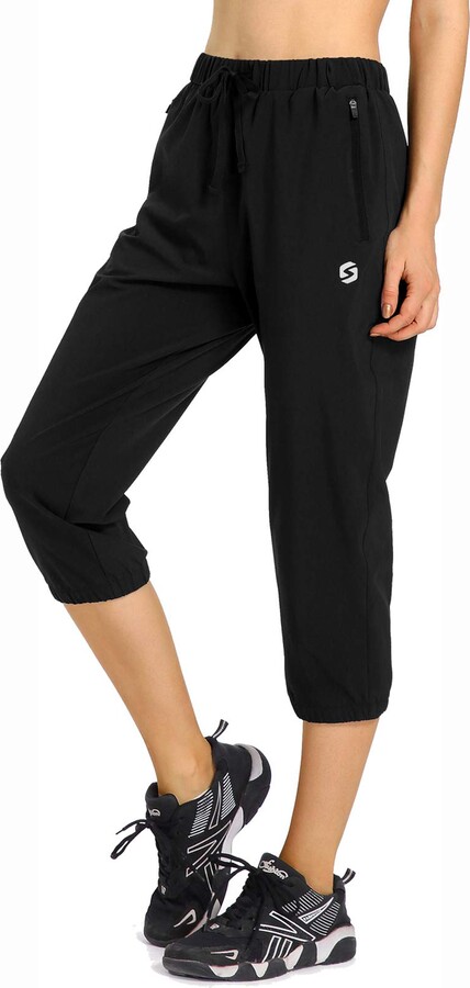 Spowind Womens Lightweight Jogger Capri Pants Quick Dry Workout Running  Capris Sun Protection UPF 50+ Zipper Pockets - ShopStyle Activewear Trousers