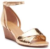 Thumbnail for your product : Franco Sarto Deirdra Snake-Embossed Wedge Ankle Strap Sandal - Wide Width Available