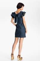 Thumbnail for your product : RED Valentino Ruffle Sleeve Denim Dress