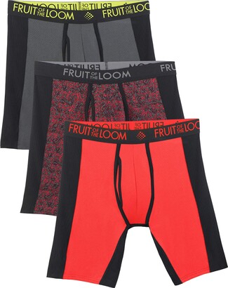 fruit of the loom men's coolzone boxer briefs long leg