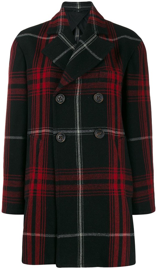 checked short coat