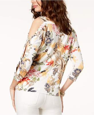 Thalia Sodi Embellished Split-Sleeve Top, Created for Macy's