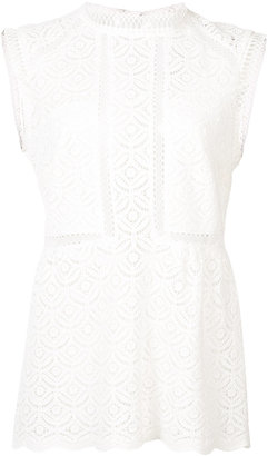 Veronica Beard lace fitted blouse