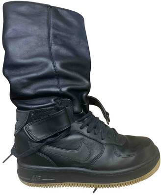 Nike black Leather Boots - ShopStyle