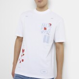 Thumbnail for your product : River Island Mens White Regular Fit Graphic T-Shirt