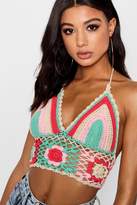 Thumbnail for your product : boohoo Colourful Crochet Bralet