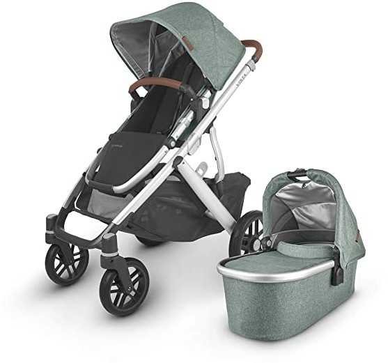 UPPAbaby VISTA V2 Stroller - EMMETT (green melange/silver/saddle leather)