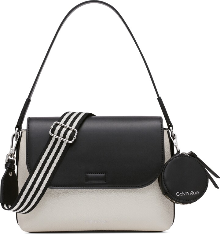 Calvin Klein Millie Small Convertible Shoulder Bag with Striped