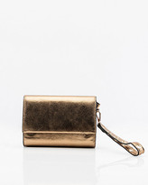 Thumbnail for your product : Le Château Metallic Faux Leather Clutch