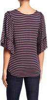 Thumbnail for your product : Bobeau Stripe Flounce Sleeve Shirt