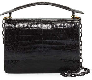 Nancy Gonzalez Crocodile Top-Handle Bag w/Chain Strap