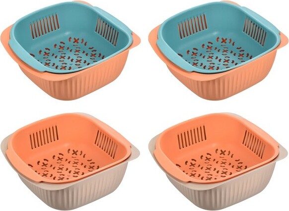 Dropship 8pcs Mixing Bowl Set; Colorful Kitchen Strainer Basket; Colander  Bowls; BPA Free; Plastic Nesting Bowls; Baking Tools to Sell Online at a  Lower Price
