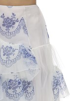 Thumbnail for your product : Simone Rocha Printed Ruffle Organza & Tulle Skirt