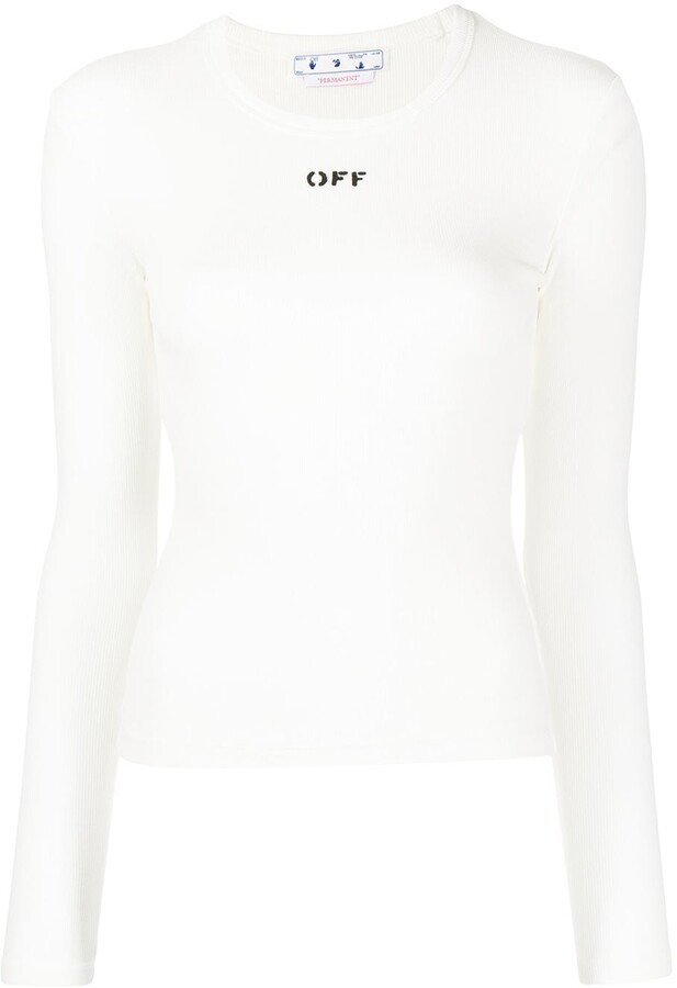 Off White Long Sleeve T Shirt | Shop the world's largest 