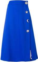 Thumbnail for your product : Emilio Pucci Blue Button Detail Midi Skirt