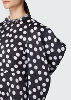 Thumbnail for your product : Carolina Herrera Polka Dot Puff-Sleeve Mini Dress