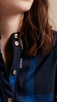 Thumbnail for your product : Burberry Check Cotton Tunic Shirt