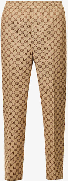 Gucci - GG Supreme Linen-Blend Shorts - Mens - Camel