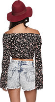 Thumbnail for your product : LA Hearts Floral Bell Sleeve Crop Top