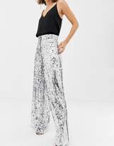 Thumbnail for your product : ASOS Edition EDITION sequin wide leg flare pant