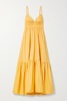 Thumbnail for your product : A.L.C. Rhodes Cutout Cotton-blend Twill Maxi Dress - Yellow