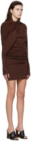 Thumbnail for your product : ATLEIN Burgundy Recycled Polyester Mini Dress