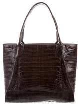 Thumbnail for your product : Nancy Gonzalez Pleated Crocodile Tote